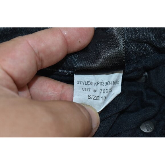 Kut from the Kloth Farrah Baby Women’s Jeans Size 10 Faded Black Denim Bootcut - Picture 12 of 16